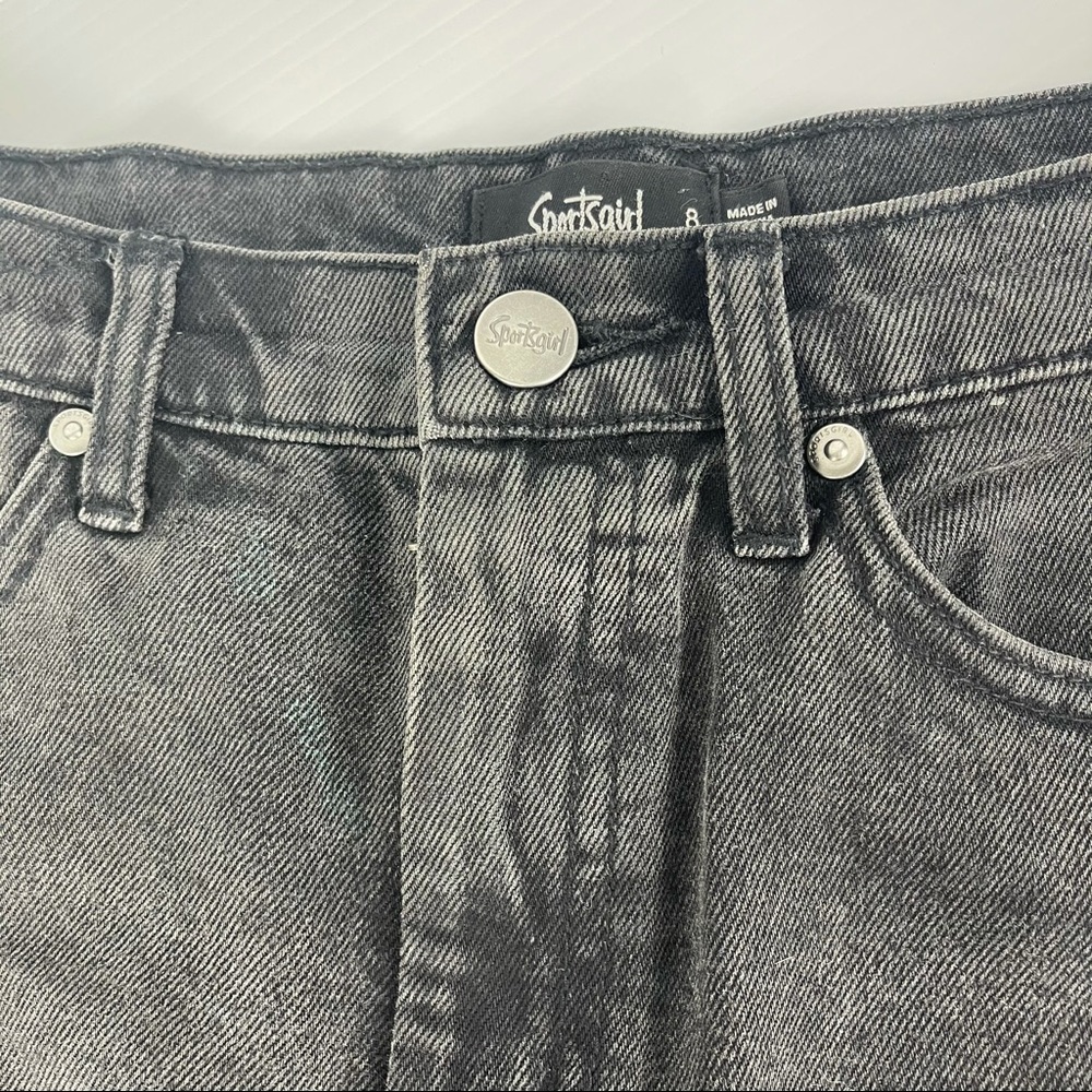 Sportsgirl Distressed Pocket Black Skirt - Size 8 - Picture 2 of 10